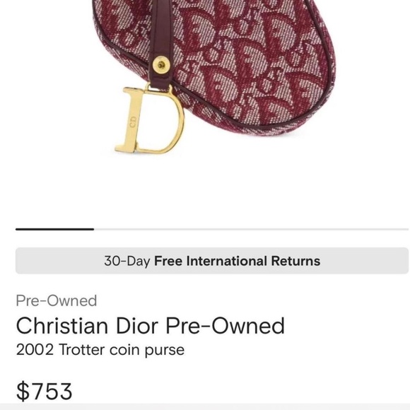 Dior Burgundy Saddle Bag - Picture 4 of 4